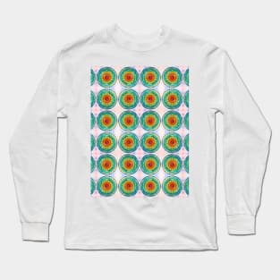 OM - Chakra Mandala - Rainbow - Charm Pattern Long Sleeve T-Shirt